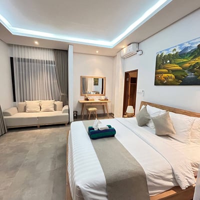 Rental of a new villa with jungle and rice field views, Ubud, Indonesia